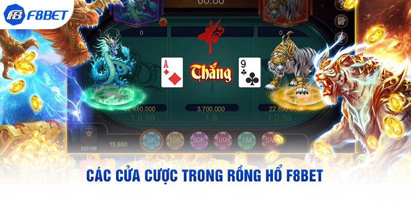 Các cửa cược trong rồng hổ F8bet